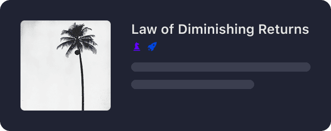 Law of Diminishing Returns